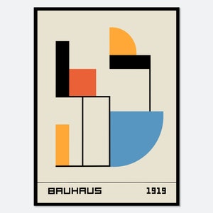 Bauhaus Geometric Shapes Art Print | Bauhaus Ausstellung Weimar, Bauhaus Geometric Print, Bauhaus Poster, Minimalist Vintage Poster #BH58