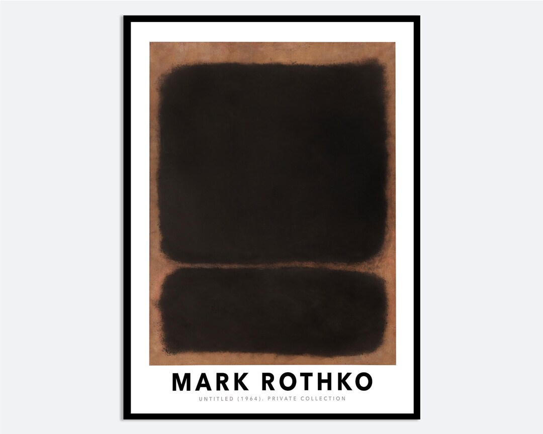 Mark Rothko Untitled 1964 Brown Rust Vintage Poster Colorful Art Print ...