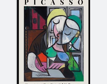 パブロ・ピカソ「マリー・テレーズ」を書く女性 抽象画 キュビズム