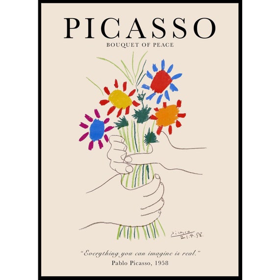 パブロ・ピカソ │ Pablo Picasso　「小さな花」　リトグラフ版画 パブロ・ピカソ │ Pablo Picasso「小さな花」リトグラフ版画