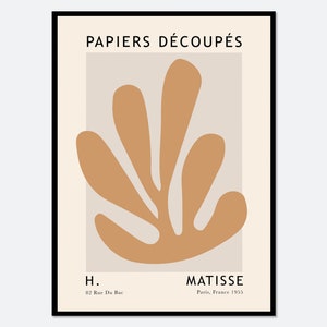 Henri Matisse, poster vintage con ritagli, stampa artistica / stampa di Matisse, poster di Matisse, Berggruen e Cie, carta da parati decoupé, arte botanica #M91