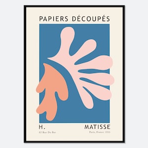 Henri Matisse Cut-Outs Vintage Poster Art Print | Matisse Print, Matisse Poster, Papiers Decoupes, Botanical Plants Leaves Art #M52