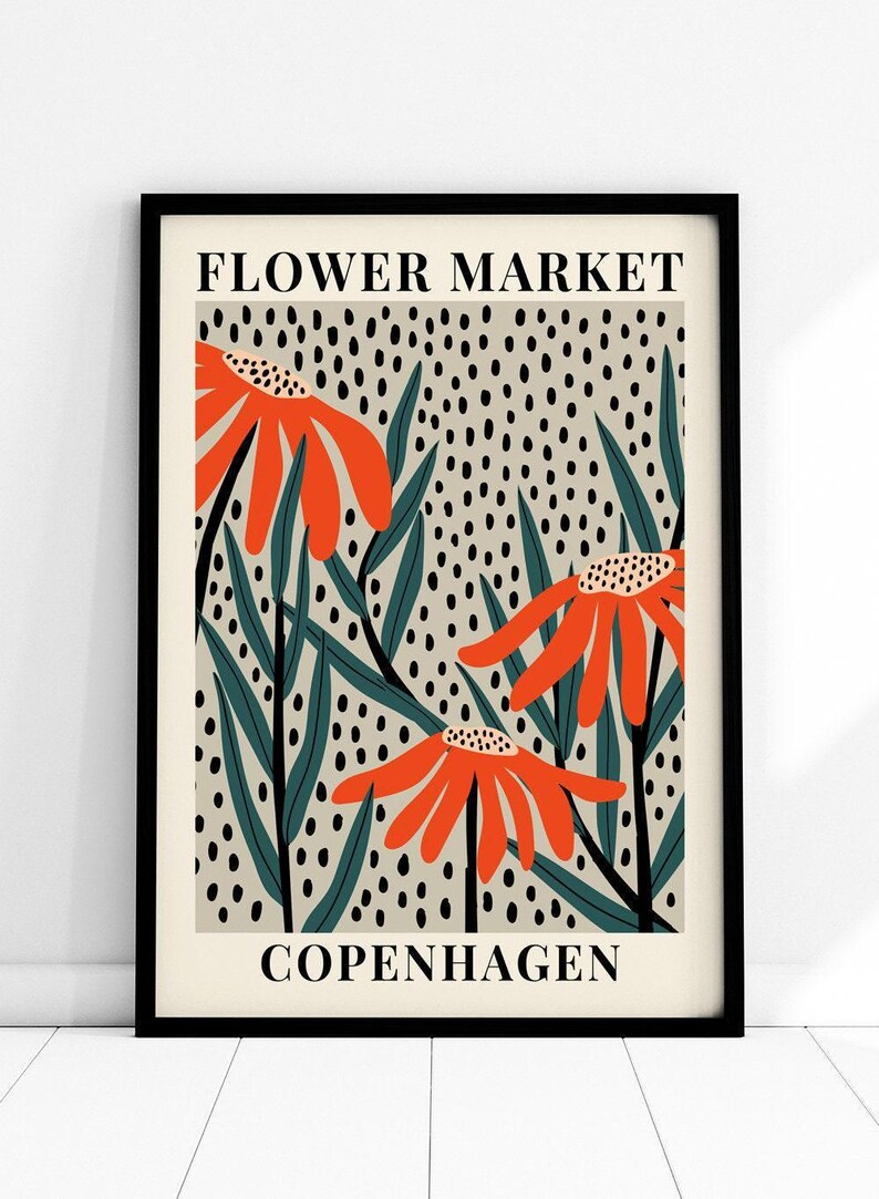 Blumenmarkt Kopenhagen: Gänseblümchen – Botanischer Kunstdruck | Frühlingsblumen-Druck, Frühlingsblumenkunst, Wildblumen-Druck, Farbenfroher Kunstdruck #FM62 Bild 9