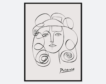 ピカソ作「フランソワーズ・ジローの肖像」アートプリント｜パブロ