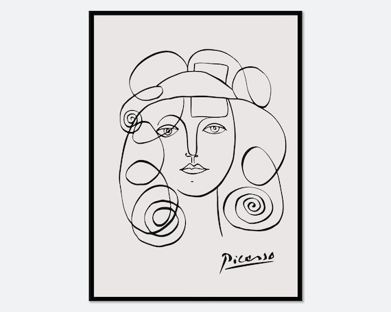 ピカソ作「フランソワーズ・ジローの肖像」アートプリント｜パブロ