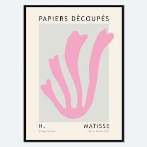 Henri Matisse Cut-Outs Vintage Poster Art Print | Matisse Print, Matisse Poster, Berggruen and Cie, Papiers Decoupes, Botanical Art #M62
