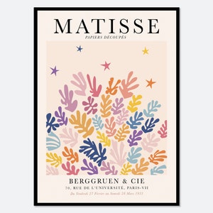 Henri Matisse Cut-Outs Vintage Poster Art Print | Matisse Print, Matisse Poster, Botanical Leaves Art, Papers Decoupes, Berggruen Cie #M39