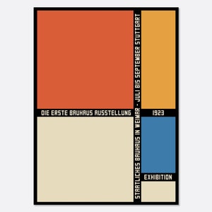 Bauhaus Geometric Color Blocks Art Print | Bauhaus Ausstellung Weimar 1923, Bauhaus Print, Bauhaus Poster, Mid Century Geometric Shape BH40