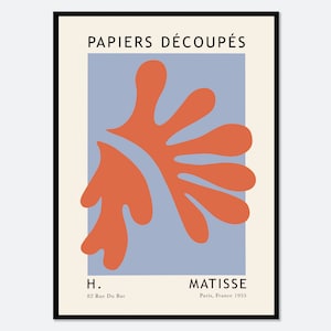 Henri Matisse Cut-Outs Vintage Poster Art Print | Matisse Print, Matisse Poster, Berggruen and Cie, Papiers Decoupes, Botanical Art #M57