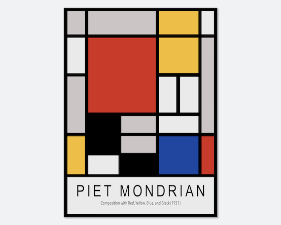 その他 Piet Mondrian 1000% Piet Mondrian Remaster Composition Red Yellow Blue Black