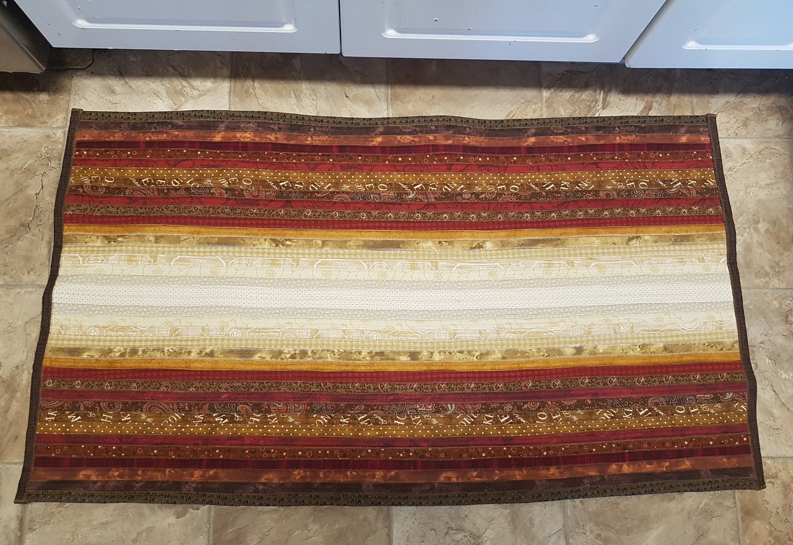 Hand Crafted Jelly Roll Rectangular Rug 41 by 23 Etsy