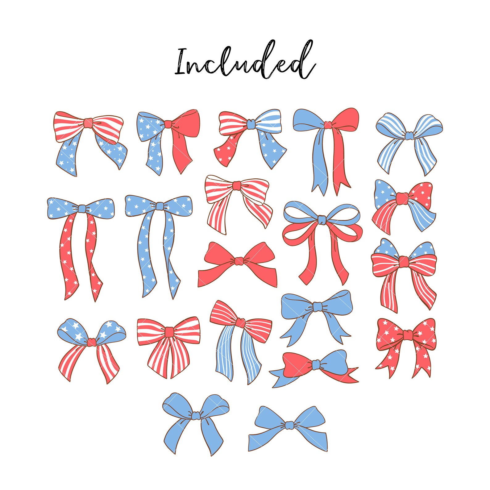 Coquette Bow 4th of July Clipart Ribbon Clipart Cherry Bow Png American ...