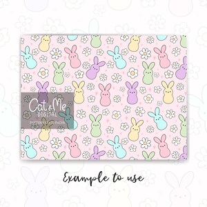 Easter Candy Seamless Pattern Bunny Flower Seamless Easter Candy ...