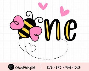 Bee one Svg Bee birthday svg Bee girl svg Bee 1st birthday svg Number 1 svg T-shirt Kids shirt svg Girls birthday svg Bee clipart