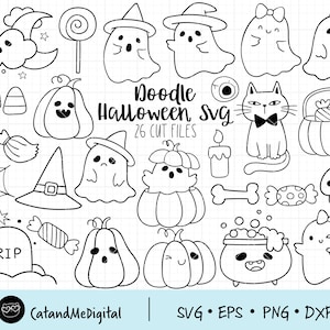 Doodle halloween svg Ghost svg Halloween svg Ghost clipart Halloween bundel Halloween shirt svg kinderen halloween svg overzicht svg pompoen svg