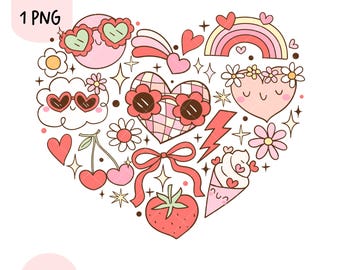 Retro valentine heart png Groovy retro valentine png Valentine sublimation Hippie love png Love vibes shirt png Valentine gift shirt png