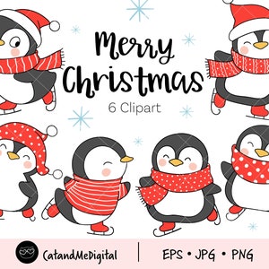 Süße Pinguin Clipart Weihnachten Clipart Vogel Clipart Arktis Tier png Winter Tiere Pinguin Vektor Kawaii Pinguine Pinguin Illustration PNG