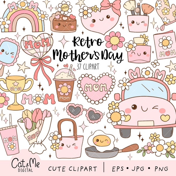 Retro mother's day clipart Mom clipart Groovy flower mothers day clipart Mom for sublimation Trendy mom day Mom life png Mom gift shirt png