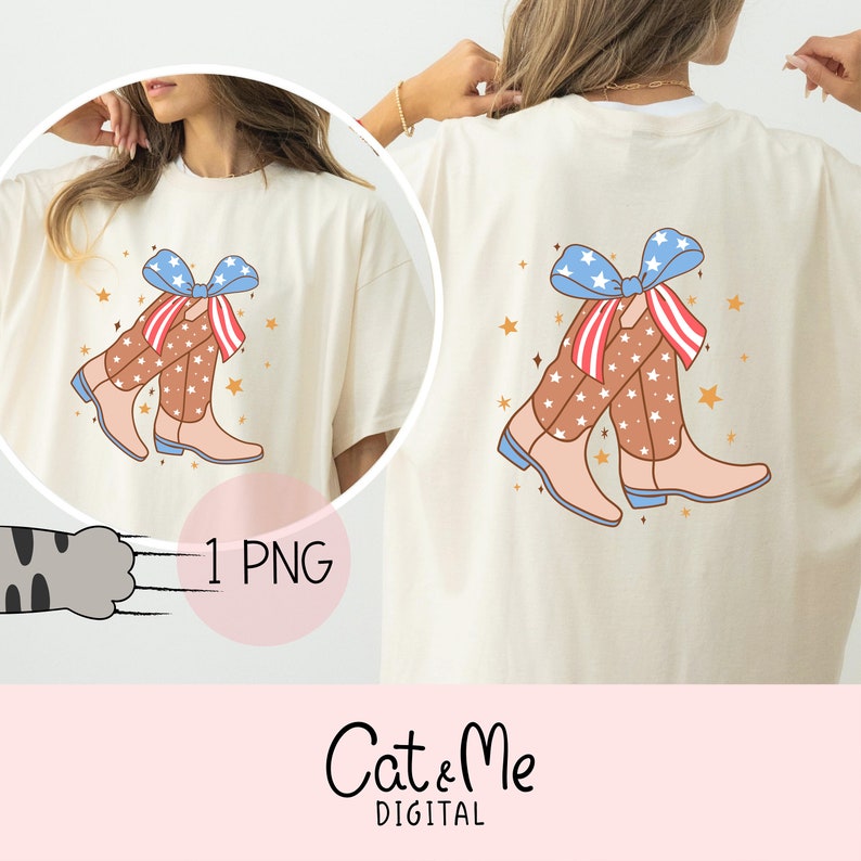 Coquette Cowgirl Boots Png Coquette 4th of July Png Cherry Bow Png ...