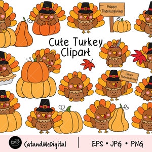 Cute turkey clipart Thanksgiving clipart Autumn clipart Fall clipart Turkey clipart Turkey day Pumpkin clipart Thanksgiving celebration png