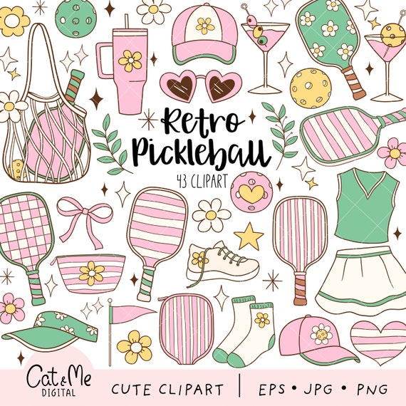 Retro pickleball clipart Pickleball girl png Aesthetic pickleball png Trendy country club png Social club Sport clipart Pickleball gift png