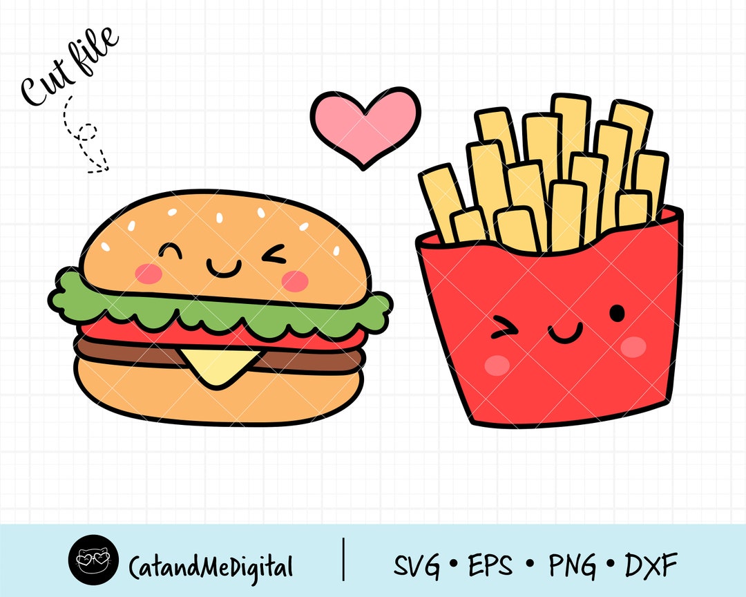 Burger And Fries Clipart