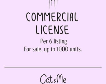 Commercial use License for 6 cliparts - 1000 Units