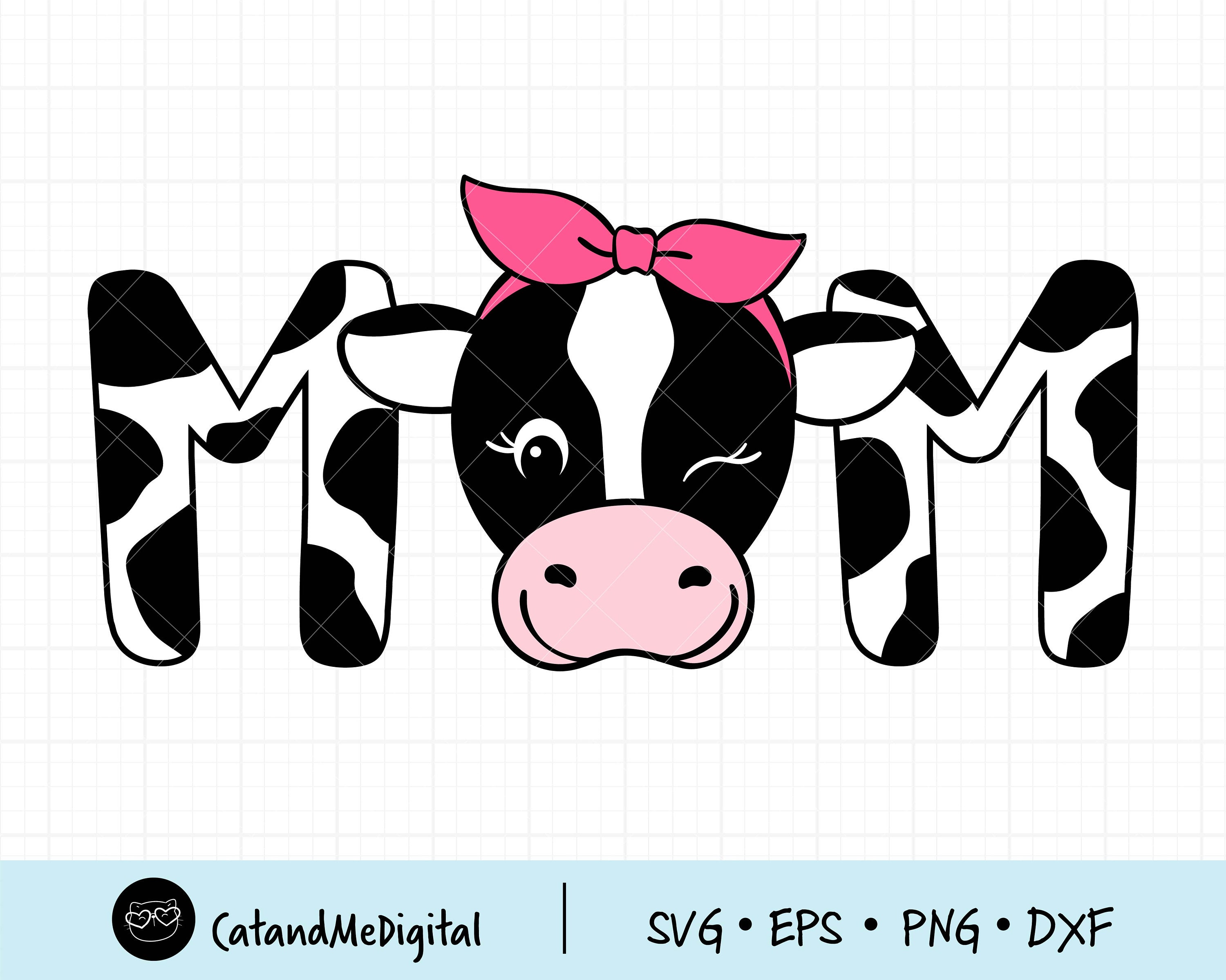 Bandana Svg Cow Mom Svg Cow Clipart 