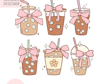 Coquette iced coffee png Coffee girly png Coquette bow png Trendy coffee png Soft girl Coffee lover png Social club Coffee gift shirt png
