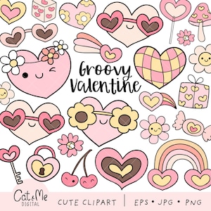 Retro groovy valentine clipart Valentine&#39;s day clipart Hippie love png Be mine valentine Heart clipart Love vibes png Valentine gift png