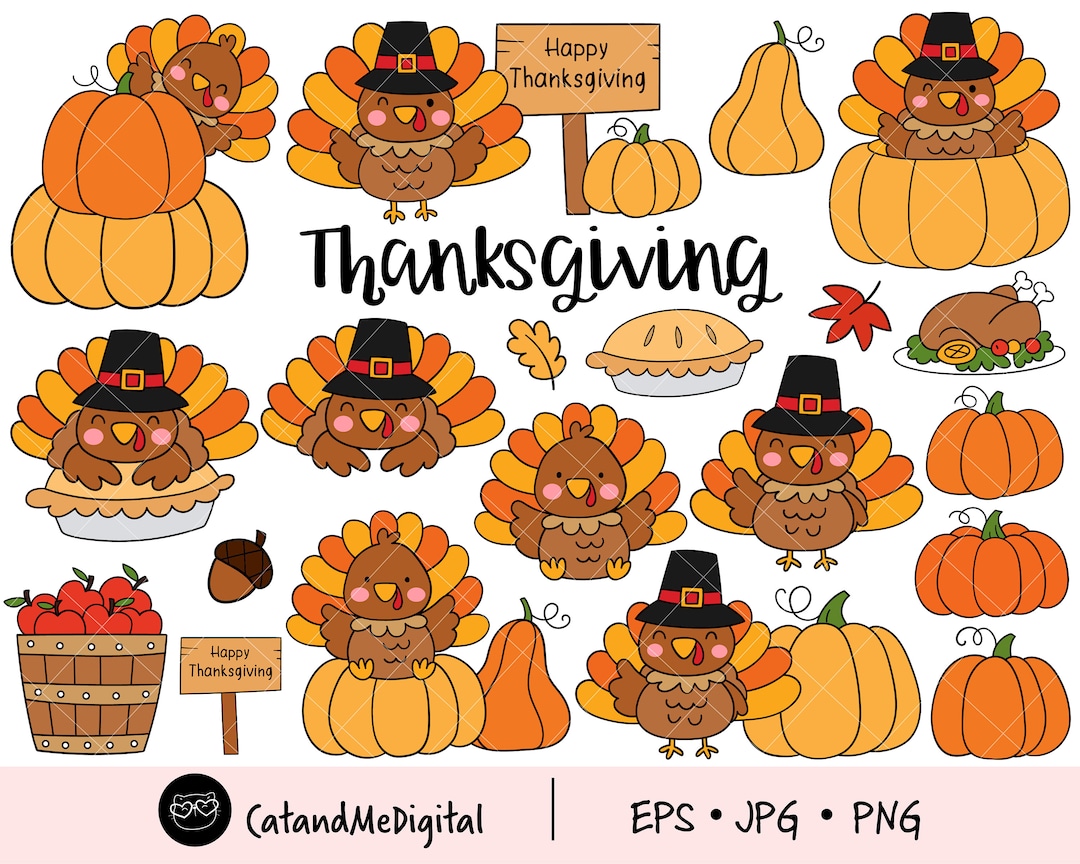 thanksgiving turkey clipart autumn clipart fall clipart turkey