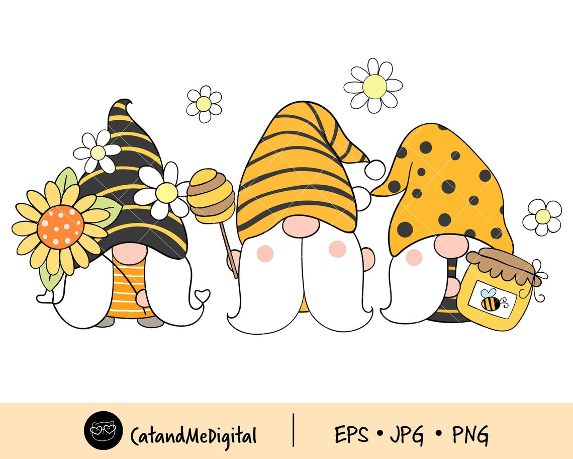 Bee gnome png clipart Spring gnome Summer gnomes Nordic gnomes | Etsy