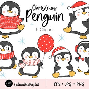 Pinguin Clipart Weihnachten Clipart Vogel Clipart Arktis Tier png Winter Tiere Pinguin Vektor Kawaii Pinguine Pinguin Illustration EPS PNG