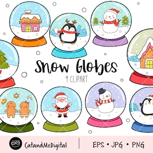 Christmas snow globes clipart Snowman clipart Snow globe clipart Winter clipart Christmas clipart Holiday clipart Christmas gift Santa png