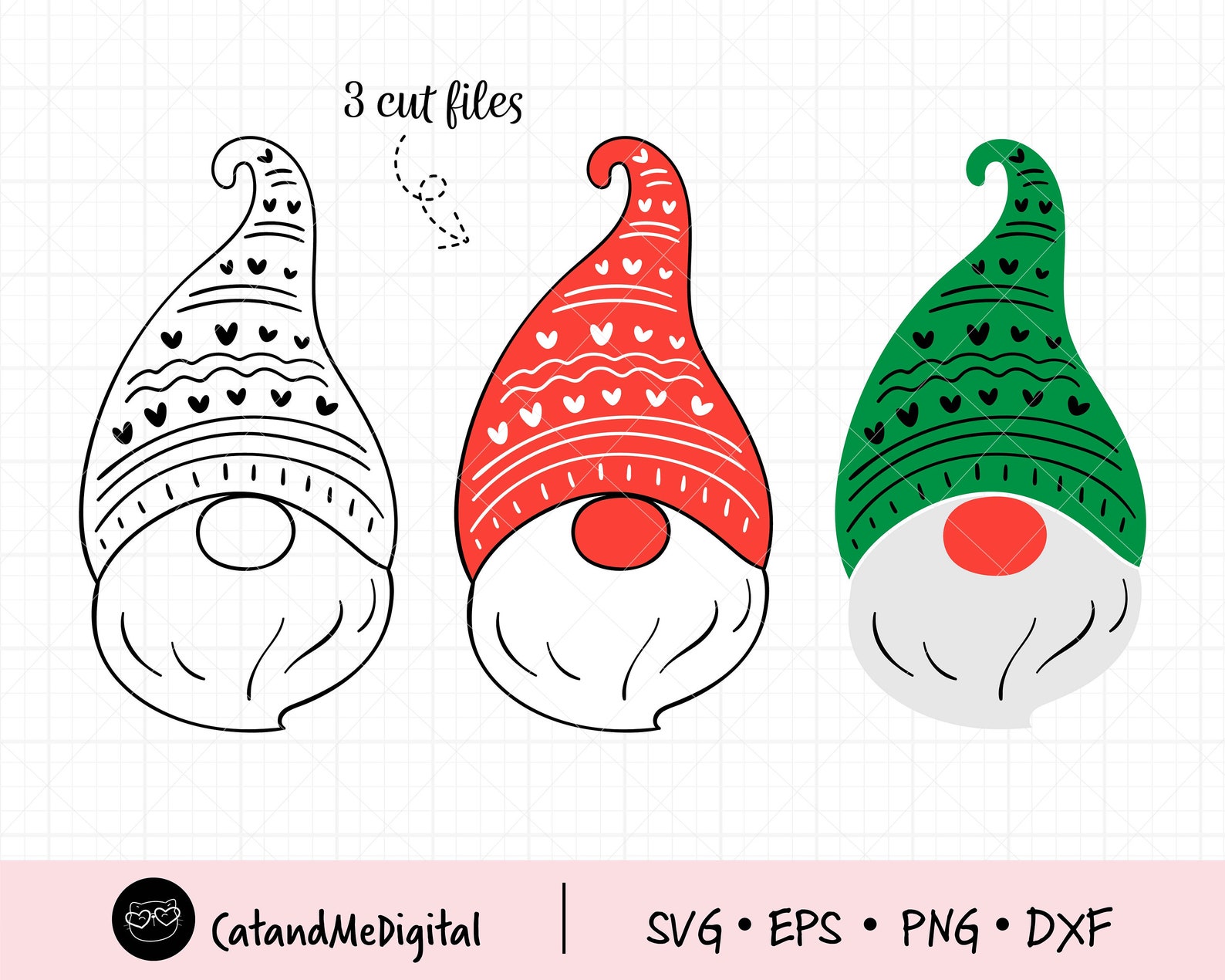 Download Christmas Gnome svg Christmas svg Cricut and Silhouette Gnomes | Etsy