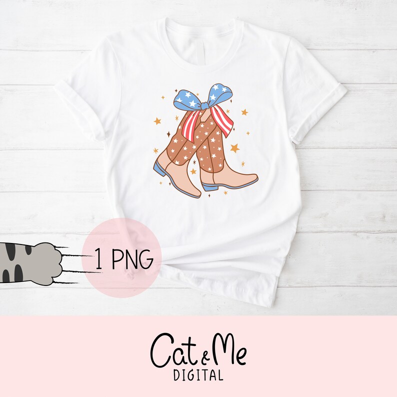 Coquette Cowgirl Boots Png Coquette 4th of July Png Cherry Bow Png ...