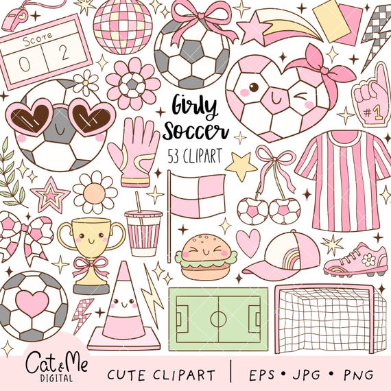 Pink girly soccer clipart Coquette soccer png Soccer ball png Game day png Sport clipart Preppy girlie png Soccer mom Soccer girls gift png