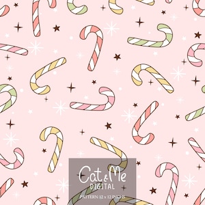 Christmas candy cane pattern Candy seamless Candy cane repeating pattern Christmas sublimation fabric Christmas winter digital paper