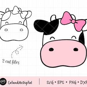 Face cow girl Svg Cow head svg Face cow svg Cow clipart Kid cow svg Kids cut file Cow shirt Farm animal clipart Farm shirt cut files