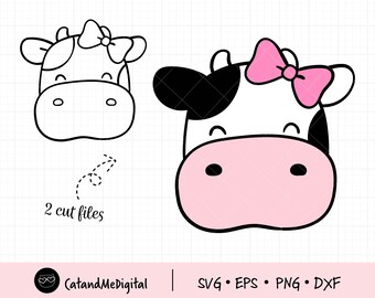 Face cow girl Svg Cow head svg Face cow svg Cow clipart Kid cow svg Kids cut file Cow shirt Farm animal clipart Farm shirt cut files