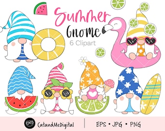 Summer gnome clipart Gnome watermelon png Beach gnomes clipart Summer fruit clip art Summer png Beach gnome digital PNG JPG