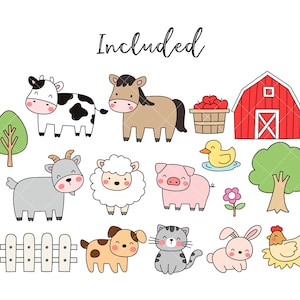 Animals Farm Clipart Cute Farm Animals Farm Clipart Animal Clipart Farm
