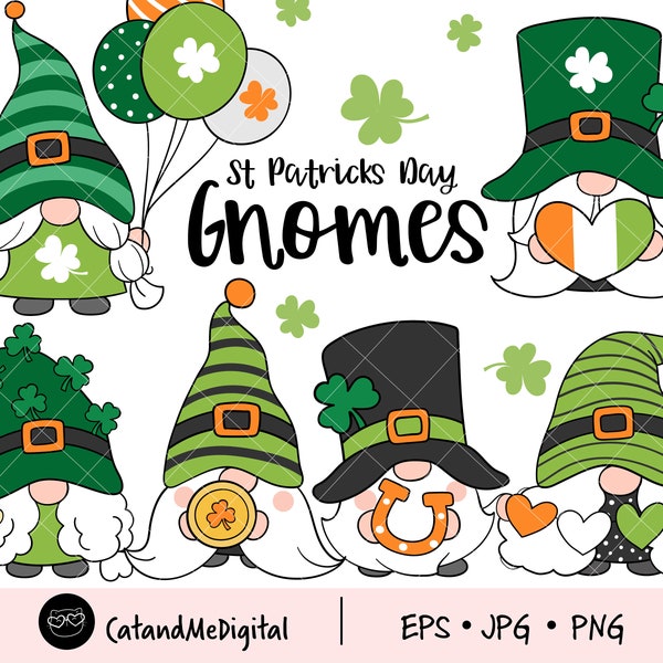 St Patricks Day Gnome clipart Lucky clipart Clover clipart Nordic gnomes Spring clipart Spring gnomes clipart St Patrick's day shirt png
