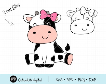 Cow girl birthday svg Baby cow svg Cow print svg Birthday girl Kid cow svg Kids cut file Birthday gift Birthday party shirt PNG DXF