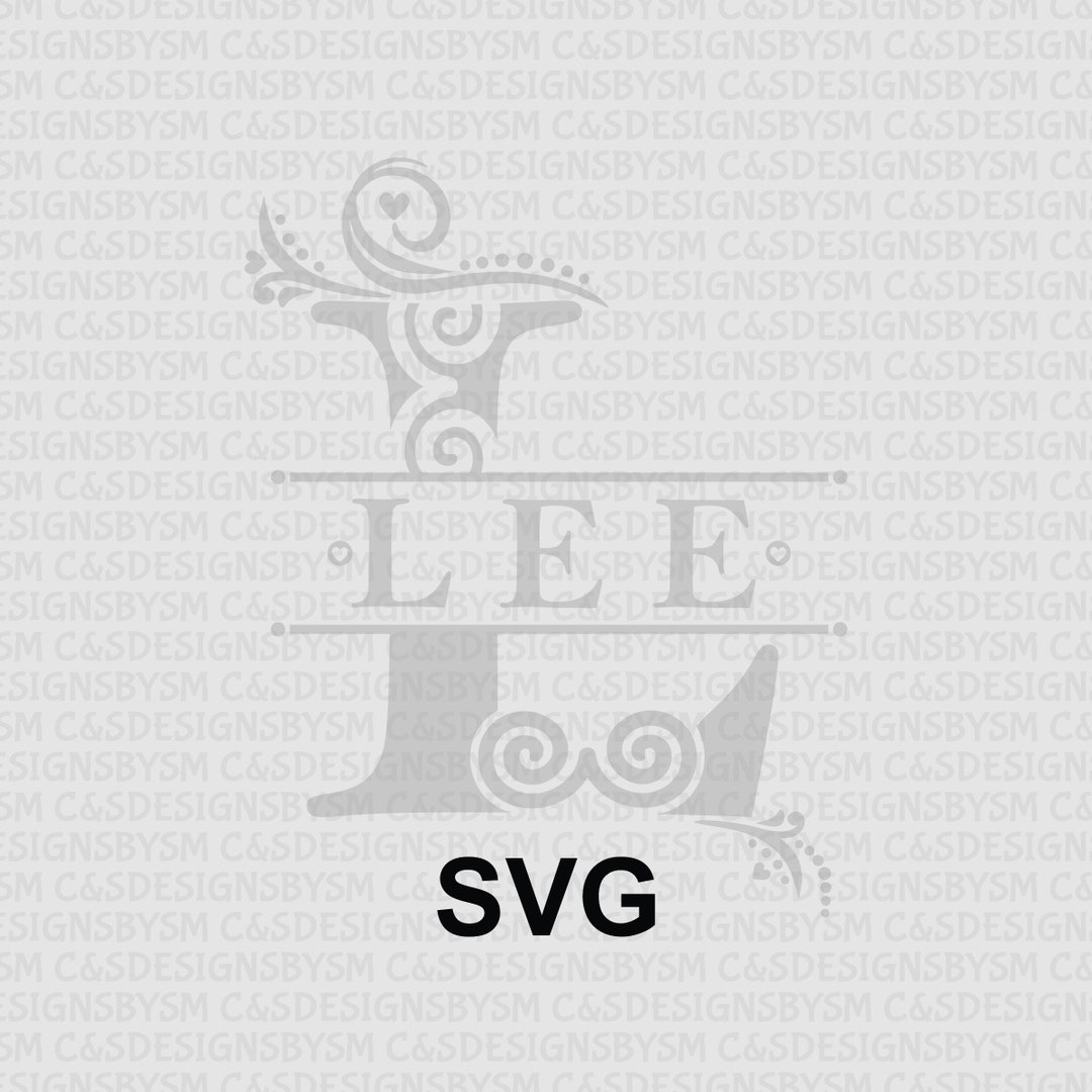 Monogram Lee Hmong Lee/ly/lis Clan Split Monogram SVG - Etsy