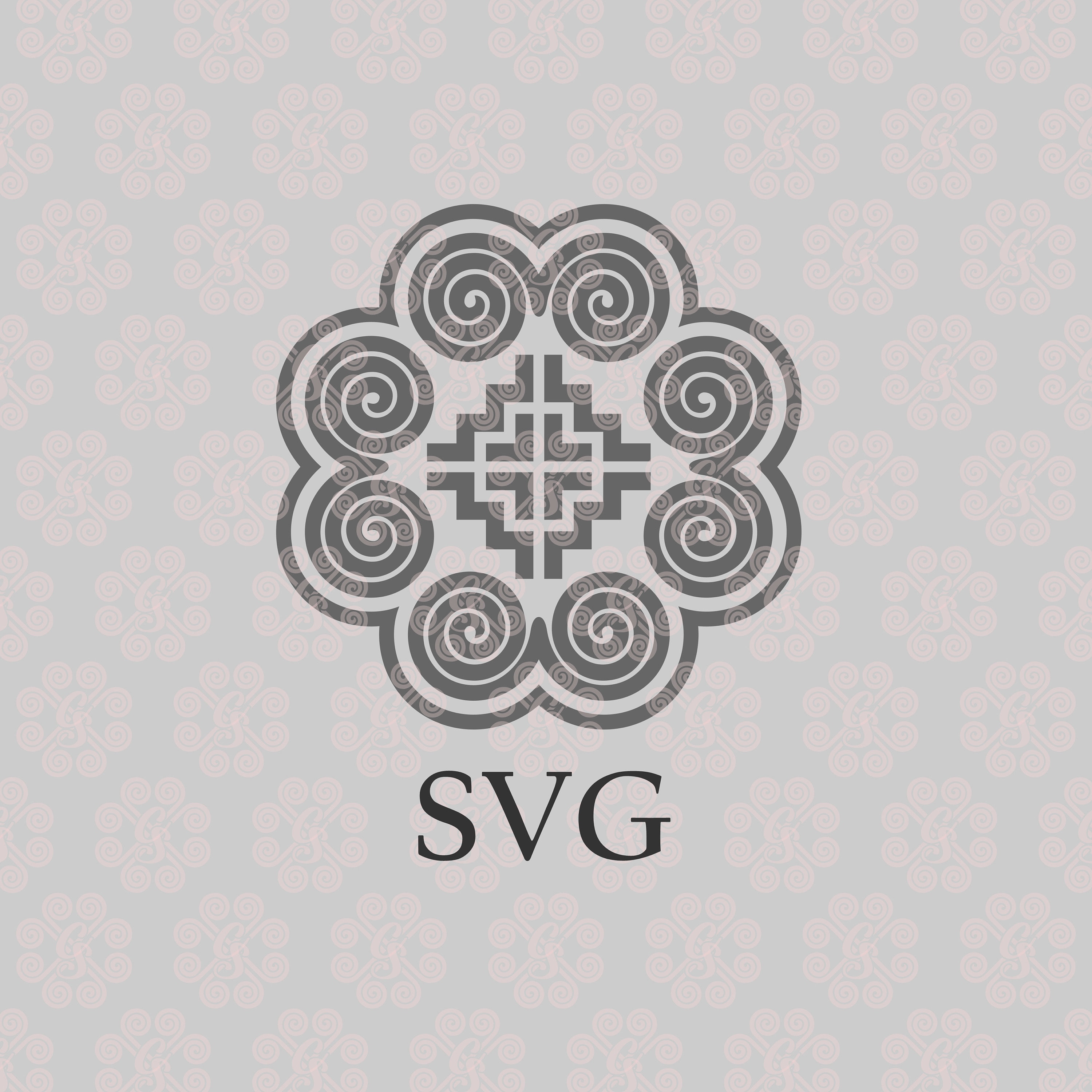 Hmong Motif Elephant Foot Print Set Set of 3 Etsy Finland