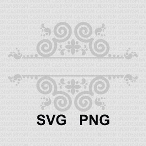 Moldura Dividida SVG PNG - SF3