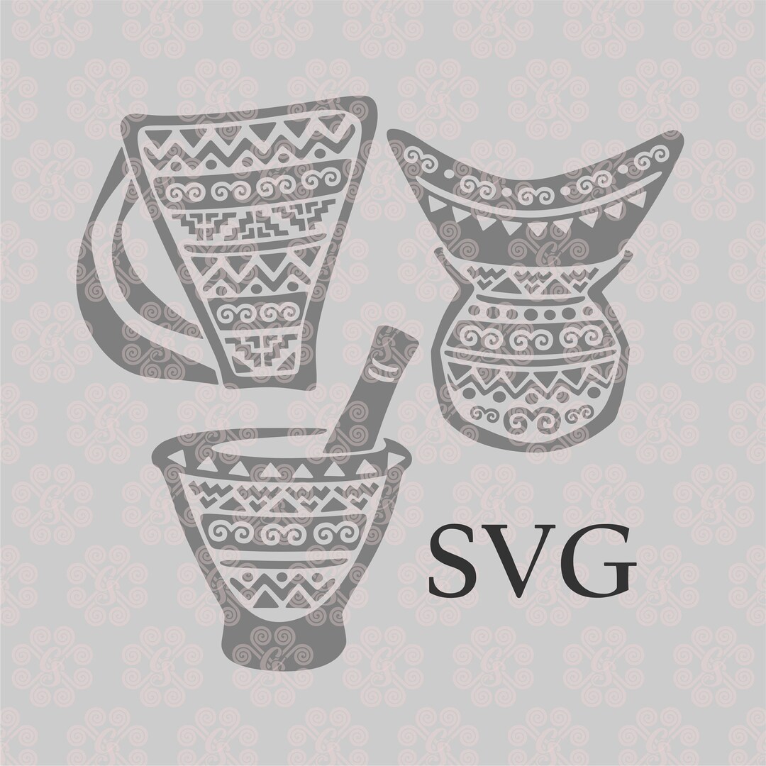 Hmong Bamboo Basket Steamer Mortar & Pestle SVG Etsy