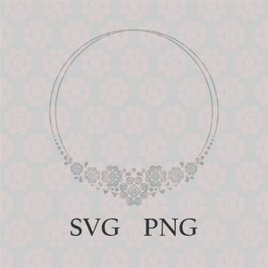 Hmong Inspired Circle Frame SVG PNG - CF2