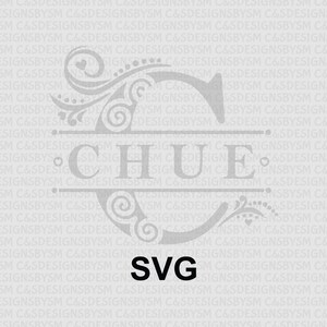Monograma dividido em clã Hmong Chue/Tswb SVG
